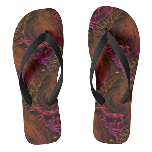 Niedlich Schwarz BROWN RED Modern Woman Flip Flops Badesandalen (Fußbett)