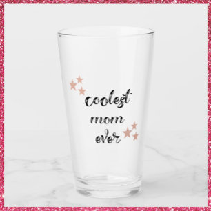 Niedlich Schwarz und Rosa Coolste Mama je Glas
