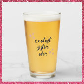 Niedlich Schwarz und Rosa Coolste Schwester aller  Glas