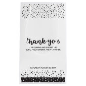 Niedlich, schwarz und weiß, Danke, Baby Dusche Kleine Geschenktüte (Vorderseite)
