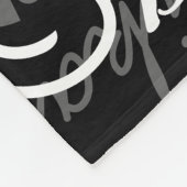 Niedlich Schwarz und Weiß Gemustert Fleecedecke (Ecke)