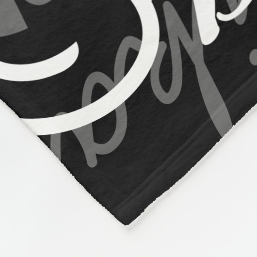 Niedlich Schwarz und Weiß Gemustert Fleecedecke (Ecke)