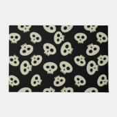 Niedlich Schwarz-Weiß-Halloween-Skulls-Doormat Fußmatte (Vorderseite)