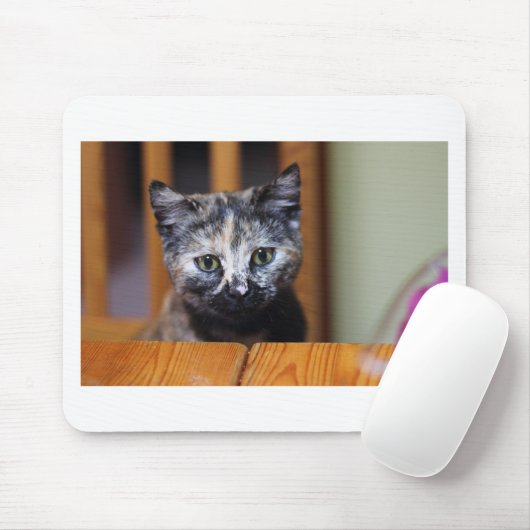 Niedlich Schwarz-Weiß-Kitten Mousepad (Mit Mouse)
