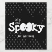 Niedlich Schwarz & Weiß Lasst uns ein tolles Eyes  Weinetikett (Einzelnes Label)