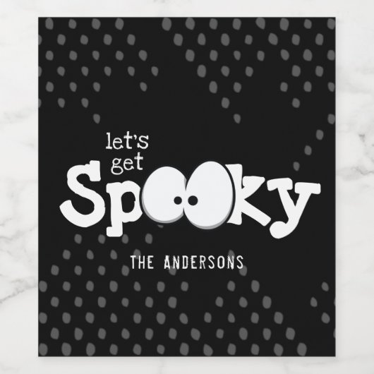 Niedlich Schwarz & Weiß Lasst uns ein tolles Eyes Weinetikett (Einzelnes Label)