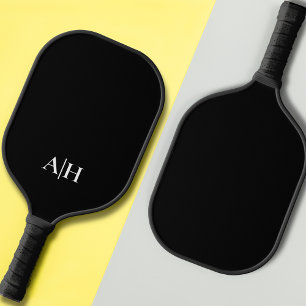 Niedlich Schwarz-Weiß, modernes Monogramm Pickleball Schläger