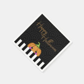Niedlich Schwarz-weiß Orange Glitzer Pumpween Hall Serviette (Ecke)