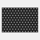 Niedlich Schwarz-Weiß-Schärfe Minimalistisch Geschenkpapier Set (Vorderseite 2)