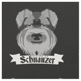 Niedlich Schwarz-Weiß-Schnauzer Stoff