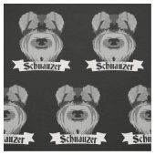 Niedlich Schwarz-Weiß-Schnauzer Stoff (Muster)