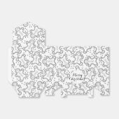 Niedlich Schwarz-Weiß-Weihnachtsgingerbrot Geschenkschachtel (Ungefaltet)