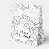 Niedlich Schwarz-Weiß-Weihnachtsgingerbrot Geschenkschachtel (Vorderseite)