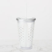 Niedlich Schwarz winzige Polka-Punkte Muster elega Acryltrinkbecher (Rechts)