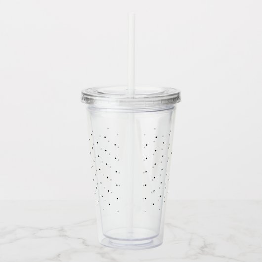 Niedlich Schwarz winzige Polka-Punkte Muster elega Acryltrinkbecher (Rechts)