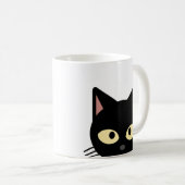 NIEDLICH SCHWARZE KATZKAFFEE-MUGS KAFFEETASSE (VorderseiteRechts)