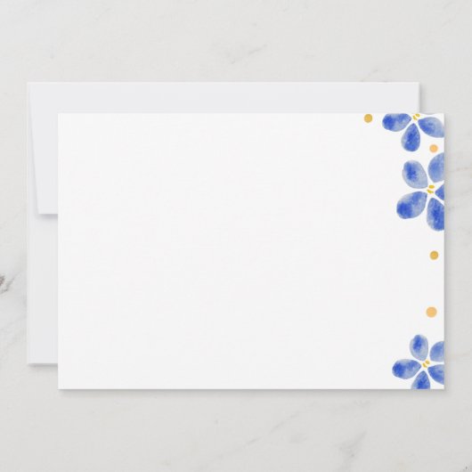 Niedlich Schwarze Oma Wasserfarbe Flora 80. Geburt Einladung (Rückseite)