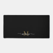 Niedlich-Schwarze-Script-Typografie Schreibtischunterlage (Vorderseite)