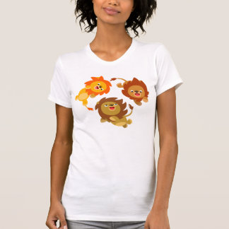 Niedlich Schwerelosigkeit Cartoon Löwen T - Shirt
