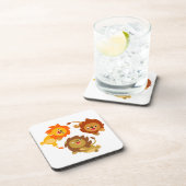 Niedlich Schwerloser Cartoon Löwen Untersetzer Set (Rechte Seite)