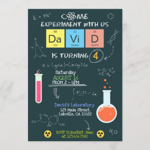 Niedlich Scientist Laboratory Birthday Party - Ein Einladung