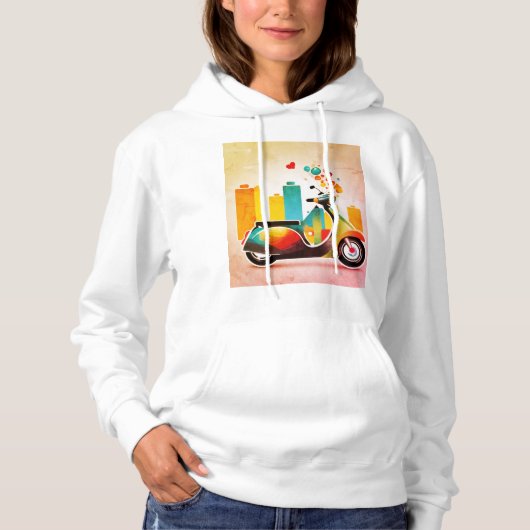 Niedlich Scooter | Christmas | Neujahr | Stilvoll Hoodie (Vorderseite)