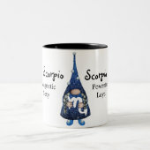 Niedlich Scorpio Gnome Zodiac Zeichen Zweifarbige Tasse (Mittel)