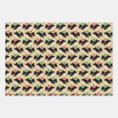 Niedlich Scottie Dog Fun Snow Retro Muster Set Geschenkpapier Set (Vorderseite 3)