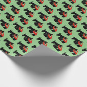 Niedlich Scottie Dog Weihnachtswrapping Paper Geschenkpapier (Ecke)