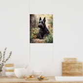 Niedlich Scottish Terrier Dog Art Print Poster (Küche)
