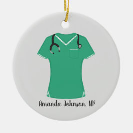 Niedlich Scrubs Nurse Keramik Ornament