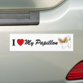 Niedlich Scruffy Papillon I Herz Liebe Mein Papill Autoaufkleber (Auf Auto)