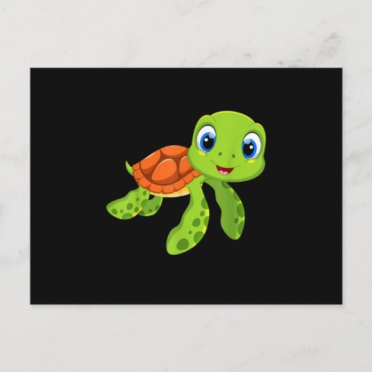 Niedlich Sea Baby Turtle-Geschenk Ankündigungspostkarte (Vorderseite)