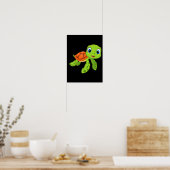 Niedlich Sea Baby Turtle-Geschenk Poster (Küche)
