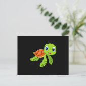 Niedlich Sea Baby Turtle-Geschenk Postkarte (Stehend Vorderseite)
