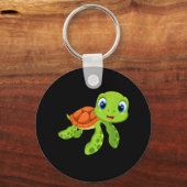 Niedlich Sea Baby Turtle-Geschenk Schlüsselanhänger (Vorderseite)