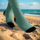 Niedlich-Sea-Green-Mermaid-Scales Monogram-Socken Socken