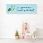 Niedlich Sea Turtle Baby Shower Kawaii Banner (Insitu)