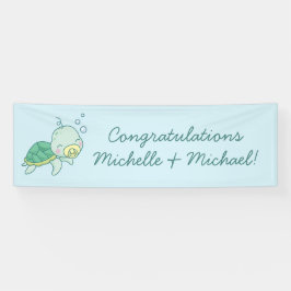 Niedlich Sea Turtle Baby Shower Kawaii Banner