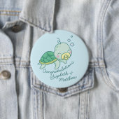 Niedlich Sea Turtle Baby Shower Kawaii Button (Beispiel)