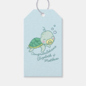 Niedlich Sea Turtle Baby Shower Kawaii Geschenkanhänger (Vorderseite)