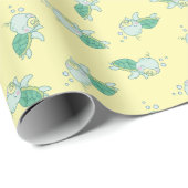 Niedlich Sea Turtle Baby Shower Kawaii Geschenkpapier (Rolleneckpunkt)