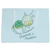 Niedlich Sea Turtle Baby Shower Kawaii Große Geschenktüte (Vorderseite)