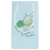 Niedlich Sea Turtle Baby Shower Kawaii Kleine Geschenktüte (Vorderseite)