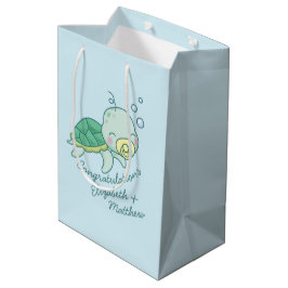 Niedlich Sea Turtle Baby Shower Kawaii Mittlere Geschenktüte