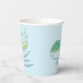 Niedlich Sea Turtle Baby Shower Kawaii Pappbecher (Links)