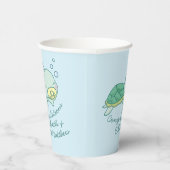 Niedlich Sea Turtle Baby Shower Kawaii Pappbecher (Rechts)