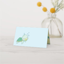 Niedlich Sea Turtle Baby Shower Kawaii Platzkarte