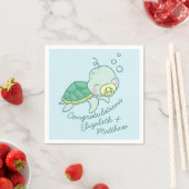 Niedlich Sea Turtle Baby Shower Kawaii Serviette (Beispiel)