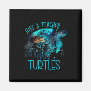 Niedlich Sea Turtle Teacher Ocean Wildlife Earth D Magnet